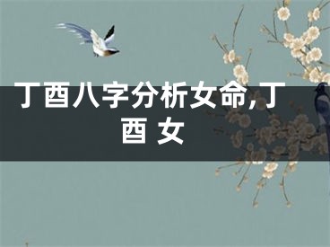 丁酉八字分析女命,丁酉 女
