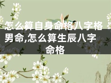 怎么算自身命格八字格男命,怎么算生辰八字命格