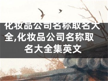 化妆品公司名称取名大全,化妆品公司名称取名大全集英文