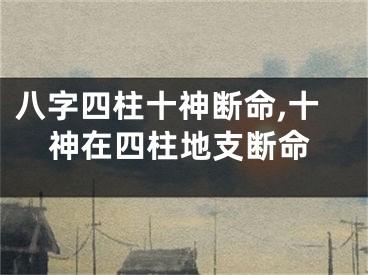八字四柱十神断命,十神在四柱地支断命