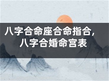 八字合命座合命指合,八字合婚命宫表