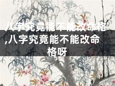 八字究竟能不能改命格,八字究竟能不能改命格呀