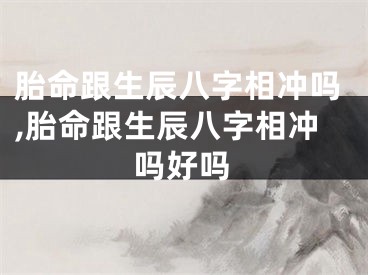 胎命跟生辰八字相冲吗,胎命跟生辰八字相冲吗好吗