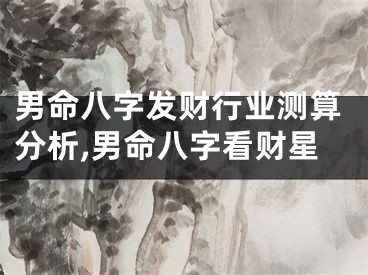 男命八字发财行业测算分析,男命八字看财星