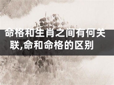 命格和生肖之间有何关联,命和命格的区别