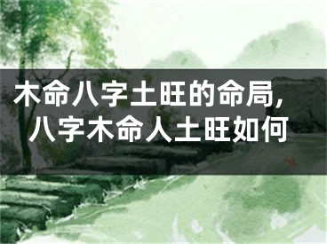 木命八字土旺的命局,八字木命人土旺如何