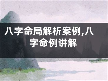 八字命局解析案例,八字命例讲解