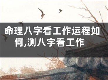 命理八字看工作运程如何,测八字看工作