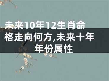 未来10年12生肖命格走向何方,未来十年年份属性