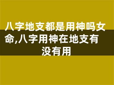 八字地支都是用神吗女命,八字用神在地支有没有用