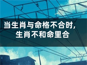 当生肖与命格不合时,生肖不和命里合