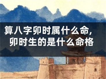 算八字卯时属什么命,卯时生的是什么命格
