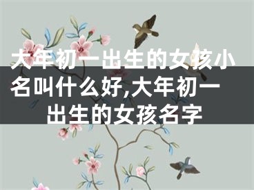 大年初一出生的女孩小名叫什么好,大年初一出生的女孩名字