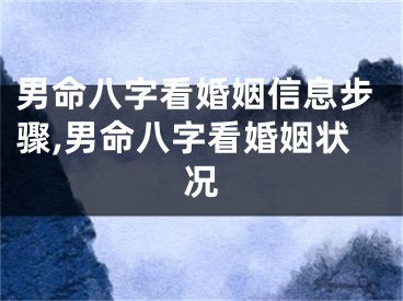 男命八字看婚姻信息步骤,男命八字看婚姻状况