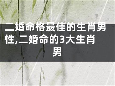 二婚命格最佳的生肖男性,二婚命的3大生肖男