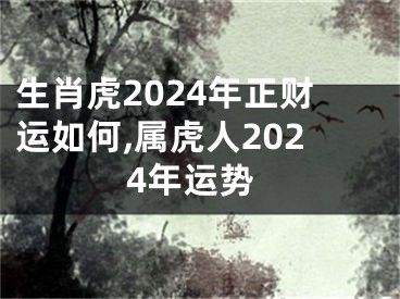 生肖虎2024年正财运如何,属虎人2024年运势