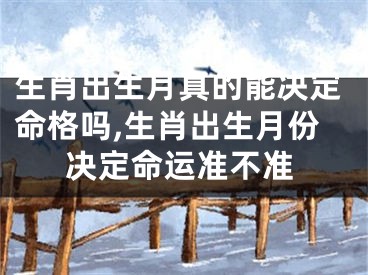 生肖出生月真的能决定命格吗,生肖出生月份决定命运准不准