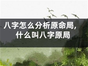 八字怎么分析原命局,什么叫八字原局