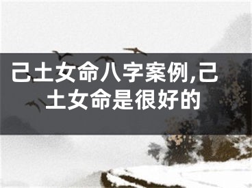 己土女命八字案例,己土女命是很好的