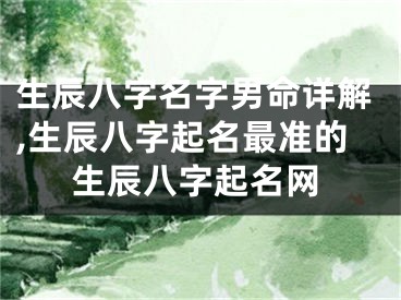 生辰八字名字男命详解,生辰八字起名最准的生辰八字起名网