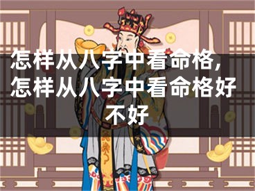 怎样从八字中看命格,怎样从八字中看命格好不好