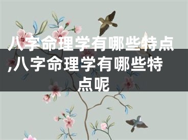 八字命理学有哪些特点,八字命理学有哪些特点呢