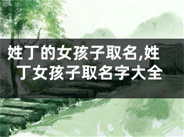 姓丁的女孩子取名,姓丁女孩子取名字大全