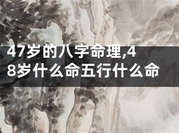 47岁的八字命理,48岁什么命五行什么命