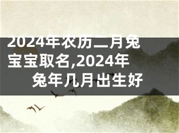 2024年农历二月兔宝宝取名,2024年兔年几月出生好