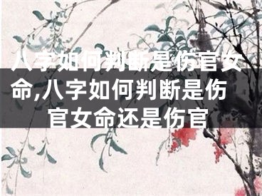 八字如何判断是伤官女命,八字如何判断是伤官女命还是伤官