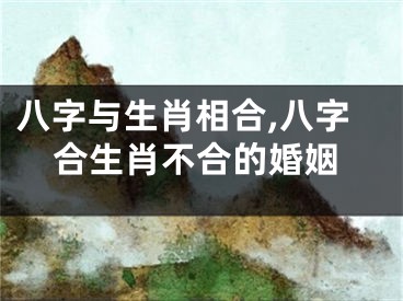八字与生肖相合,八字合生肖不合的婚姻