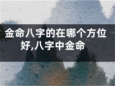金命八字的在哪个方位好,八字中金命