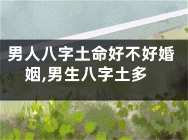 男人八字土命好不好婚姻,男生八字土多