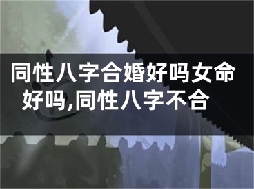 同性八字合婚好吗女命好吗,同性八字不合