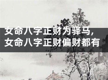 女命八字正财为驿马,女命八字正财偏财都有