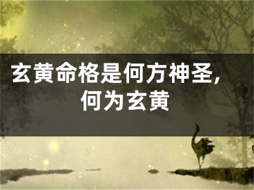 玄黄命格是何方神圣,何为玄黄