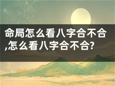 命局怎么看八字合不合,怎么看八字合不合?