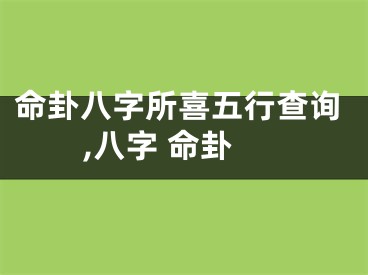 命卦八字所喜五行查询,八字 命卦
