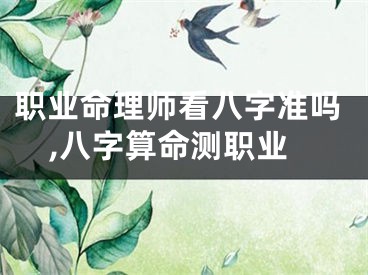 职业命理师看八字准吗,八字算命测职业
