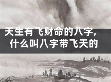 天生有飞财命的八字,什么叫八字带飞天的