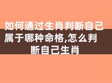 如何通过生肖判断自己属于哪种命格,怎么判断自己生肖