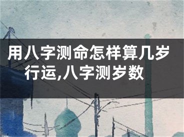 用八字测命怎样算几岁行运,八字测岁数