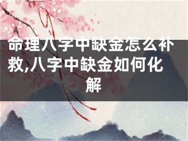 命理八字中缺金怎么补救,八字中缺金如何化解