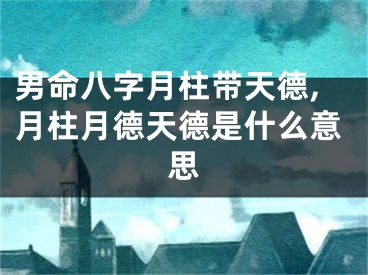男命八字月柱带天德,月柱月德天德是什么意思