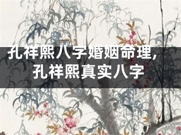 孔祥熙八字婚姻命理,孔祥熙真实八字