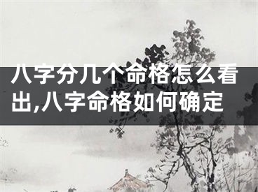 八字分几个命格怎么看出,八字命格如何确定