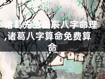 诸葛先生生辰八字命理,诸葛八字算命免费算命