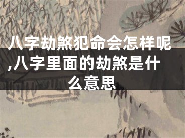 八字劫煞犯命会怎样呢,八字里面的劫煞是什么意思