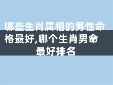 哪些生肖属相的男性命格最好,哪个生肖男命最好排名