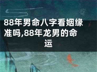 88年男命八字看姻缘准吗,88年龙男的命运